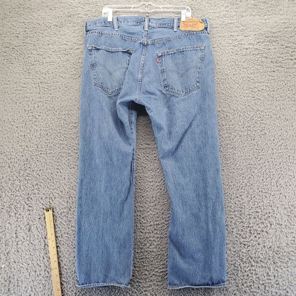 Levis Jeans Mens 40x30 Blue 501 Original Straight Fit 100% Cotton